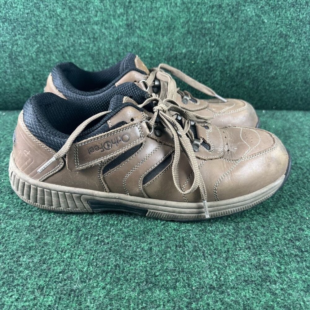 Orthofeet 644 Biofit Shreveport Brown Leather  Shoes Men's Size 10 D